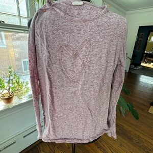 Soft Pink Heart Embroidered Sweater